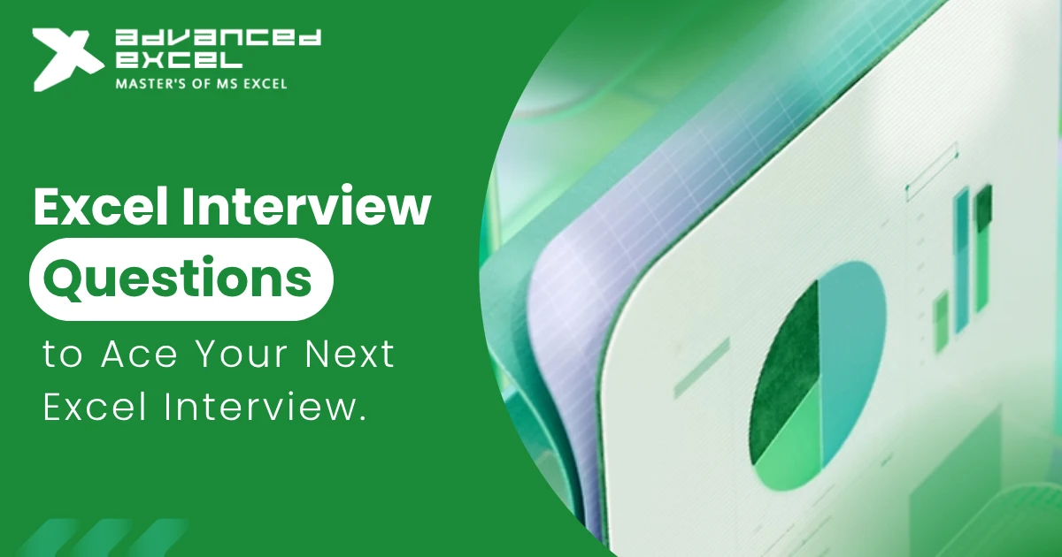 Excel Interview Questions